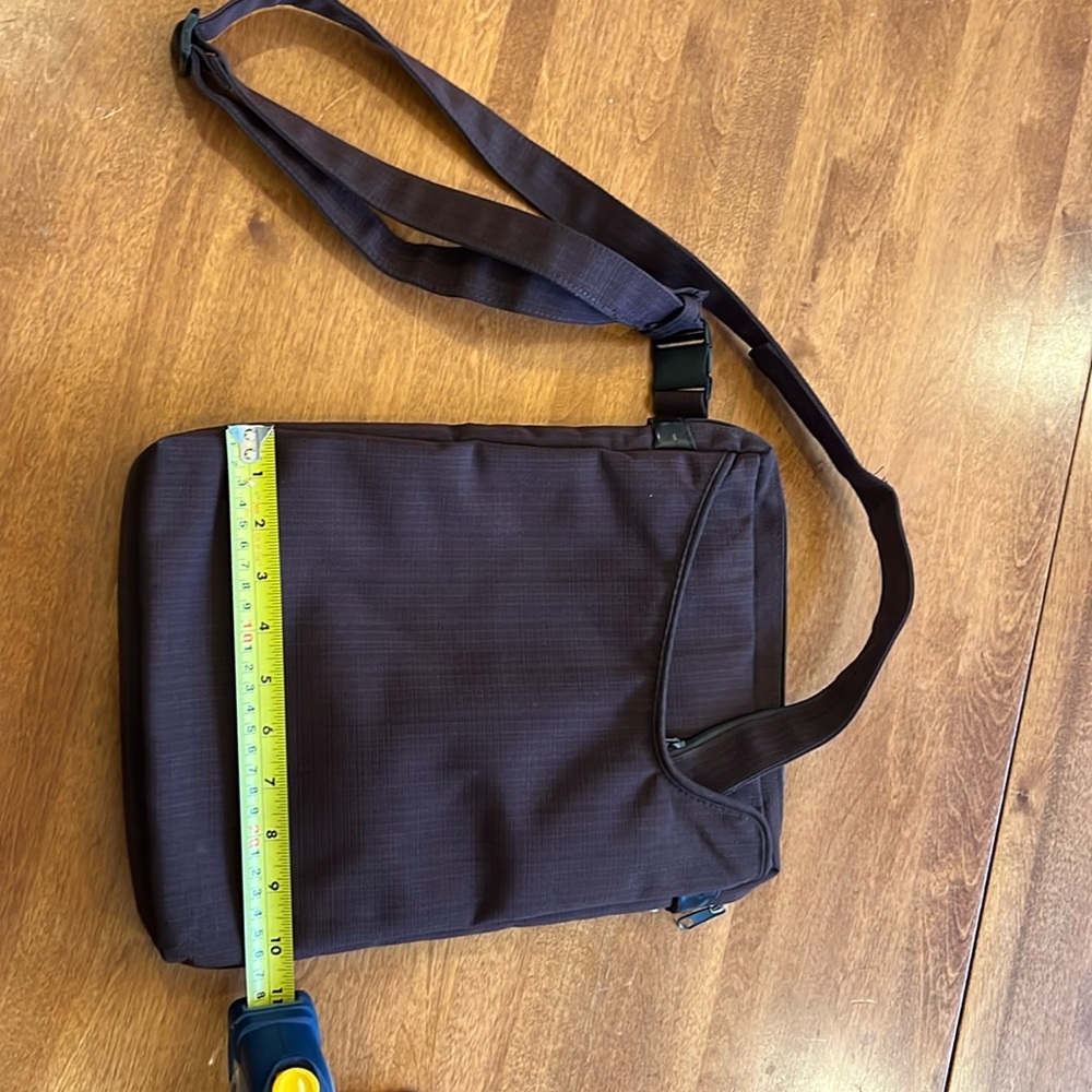 Brown Godiva chocolatier messenger bag